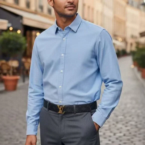 LV Belts 95cm fit for 30-34 Gold Logo - Picture 4 of 5